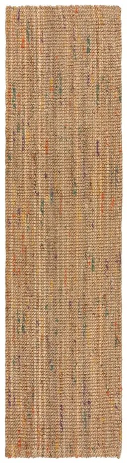 Chodnik z juty tkany ręcznie w naturalnym kolorze 60x300 cm Jute Boucle Multi – Flair Rugs