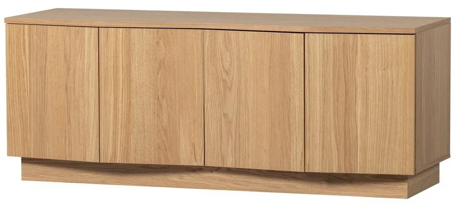 Szafka pod TV z litego drewna dębowego w naturalnym kolorze 133x52x45 cm Zuma – WOOOD