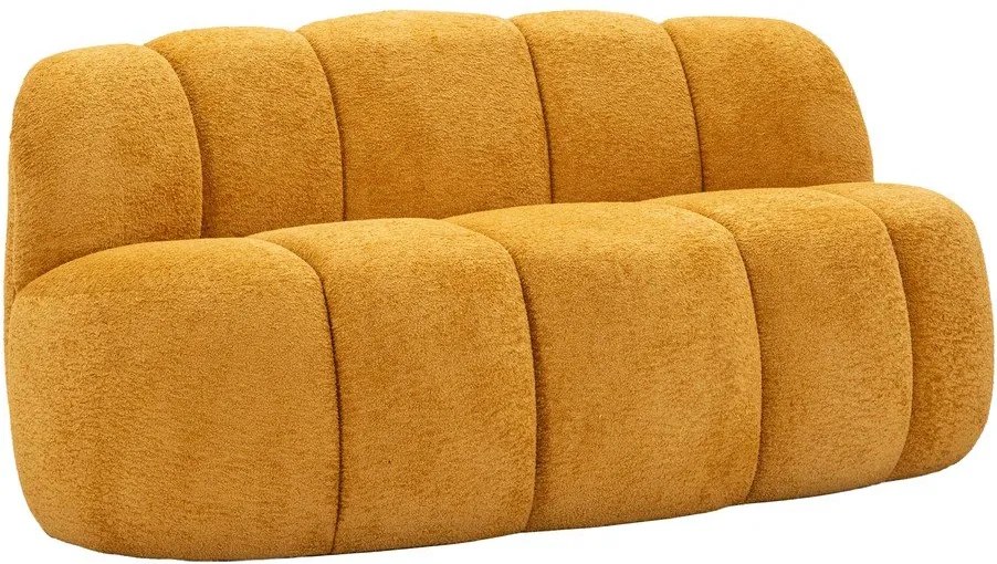Musztardowa sofa z materiału bouclé 145 cm Ball – Mauro Ferretti