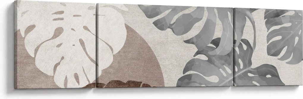 Obraz - Wzór z liśćmi (170x50 cm)