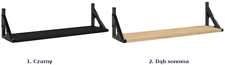 Zestaw dwóch półek 60 cm dąb sonoma - Sarea