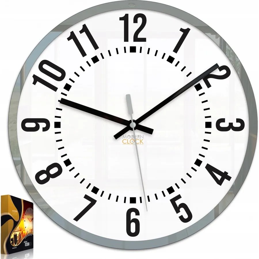 Zegar ścienny okrągły cichy klasyczny akrylowy na ścianę duże cyfry stylowy