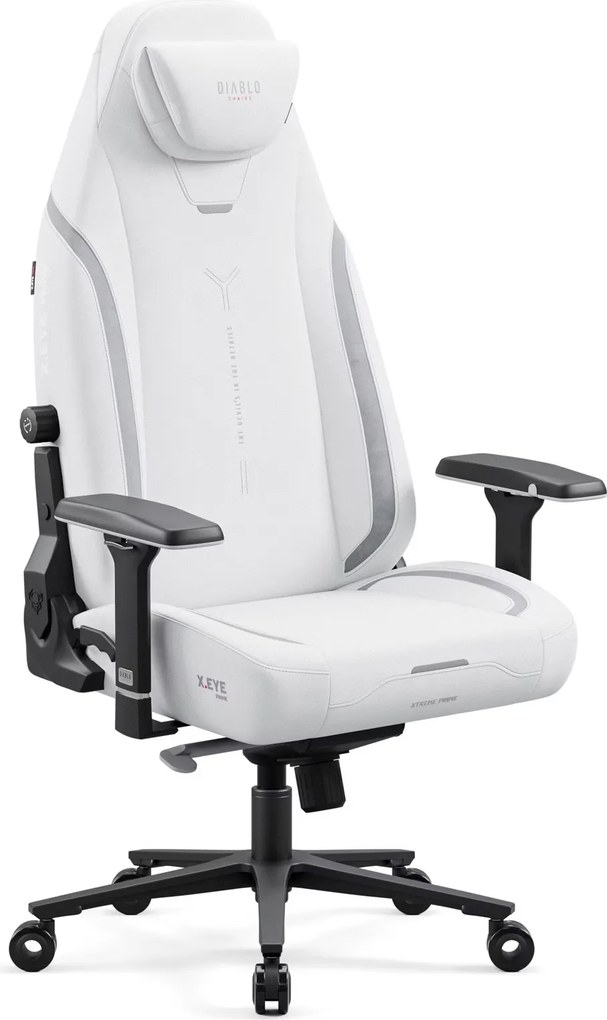 Fotel gamingowy materiałowy Diablo X-Eye Prime Normal Size, Ghosted White