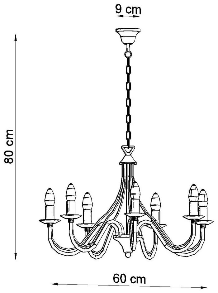 Czarny żyrandolo Nice Lamps Floriano 7