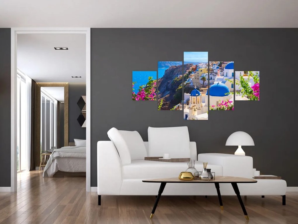 Obraz - Santorini, Grecja (125x70 cm)