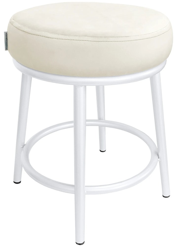 Taboret Ben noga metalowa biała MG50