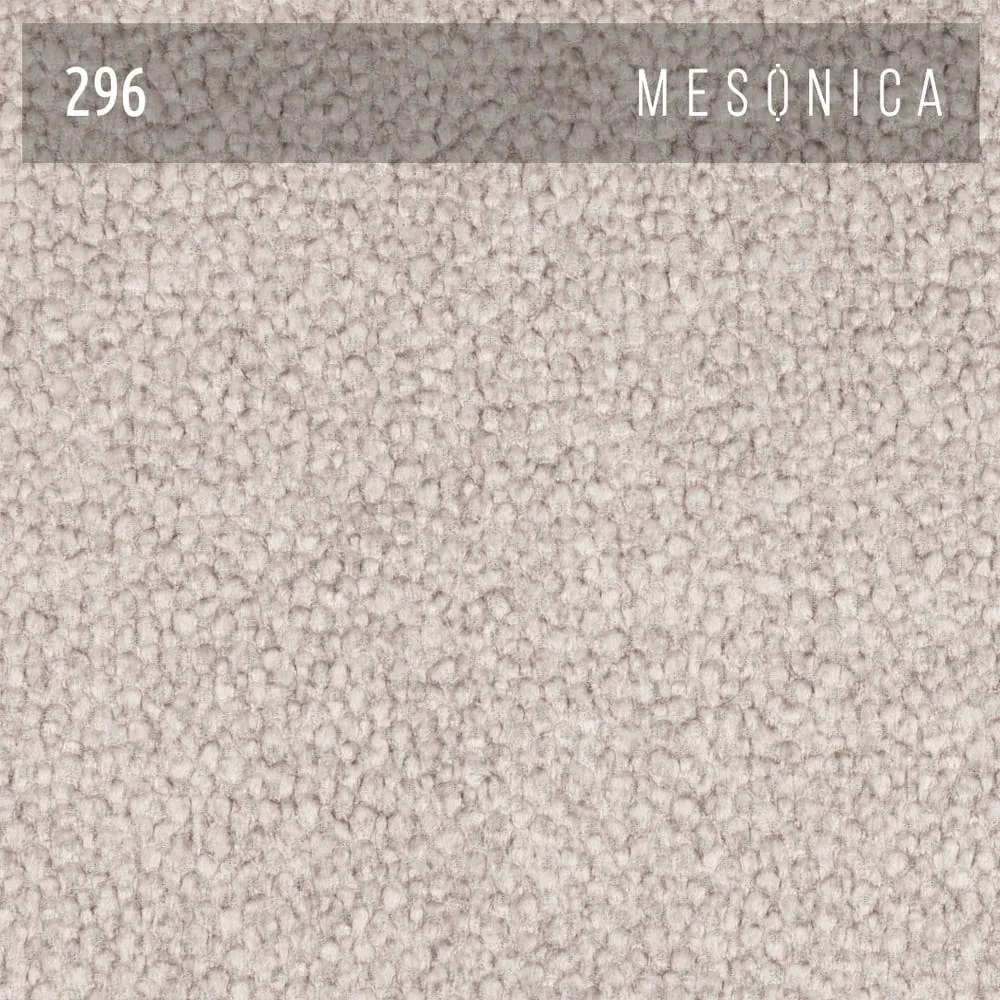 Kremowe tapicerowane łóżko dwuosobowe ze stelażem 140x200 cm Fioro – MESONICA