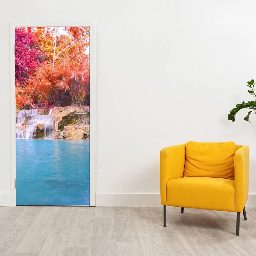 Fototapeta na drzwi - Turkusowa laguna (95x205cm)