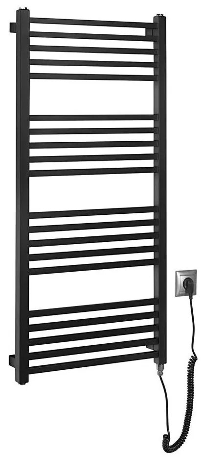 Sapho - Elektryczny suszacz do ręczników METRO-E 400W/230V 50x106 cm czarny mat