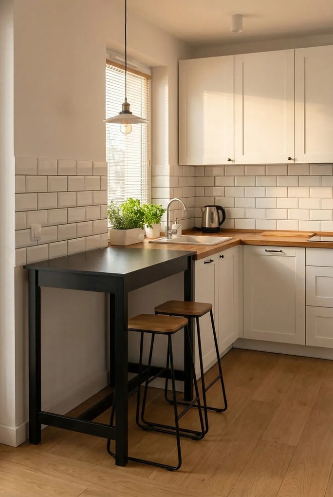 Nowoczesny, czarny stolik barowy B2-B97