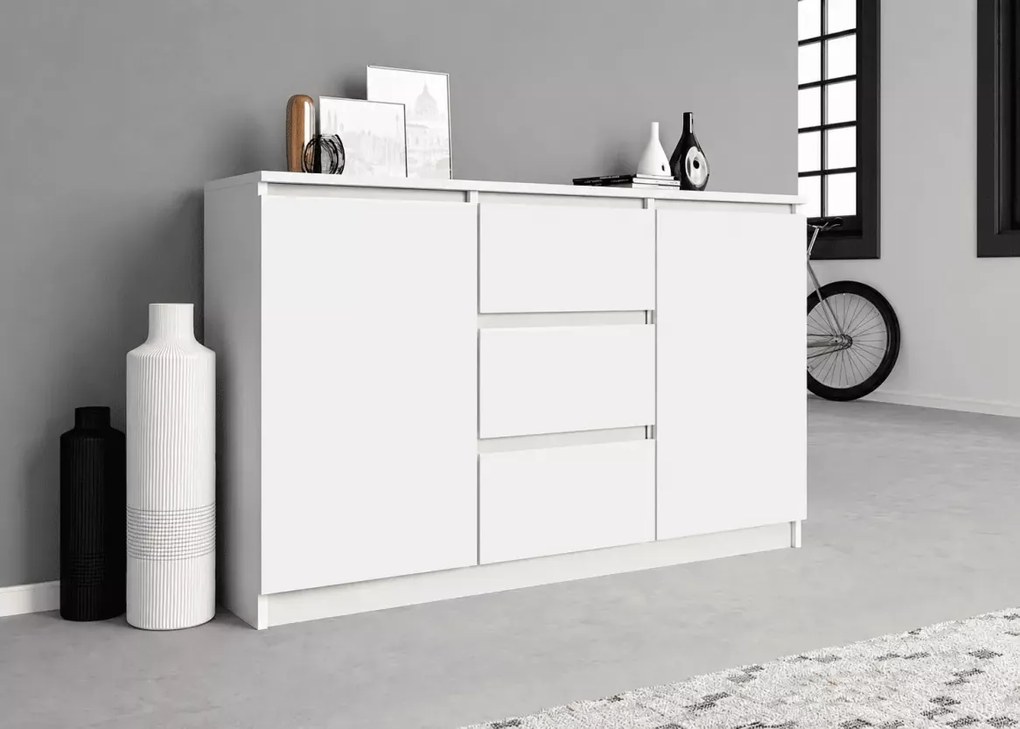 Komoda Dalio 120 cm 2D3S z szufladami i półkami