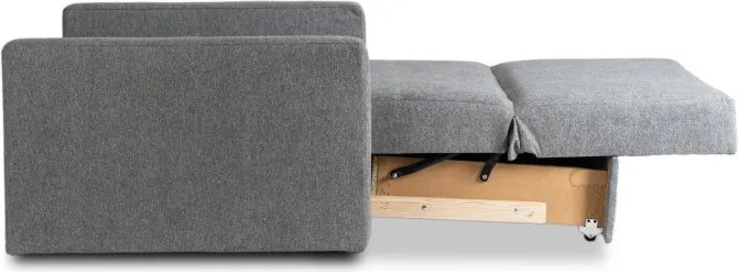 Fotel do Spania MILAN 1 Amerykanka Rozkładany Jednoosobowy Szary Nowoczesny