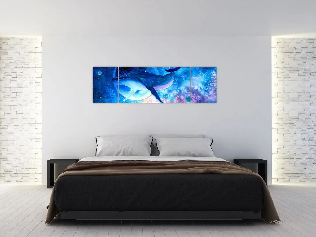 Obraz - Kosmiczny wieloryb (170x50 cm)