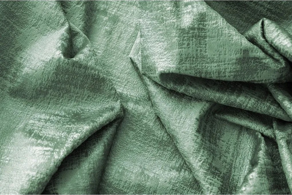 Zaciemniająca zasłona LOOM VELVET 140x250 cm, zielona Zawieszanie: Taśma z wiązaniami