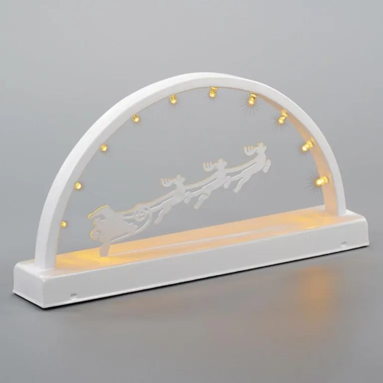 Metalowy łuk świetlny, ciepła biel, 10 diod LED, wyłącznik c