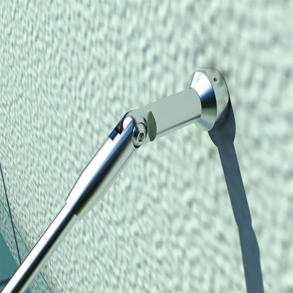 HOMCOM Nowoczesny Daszek nad Drzwi ze Szkła Hartowanego i Stali Nierdzewnej 200x90cm