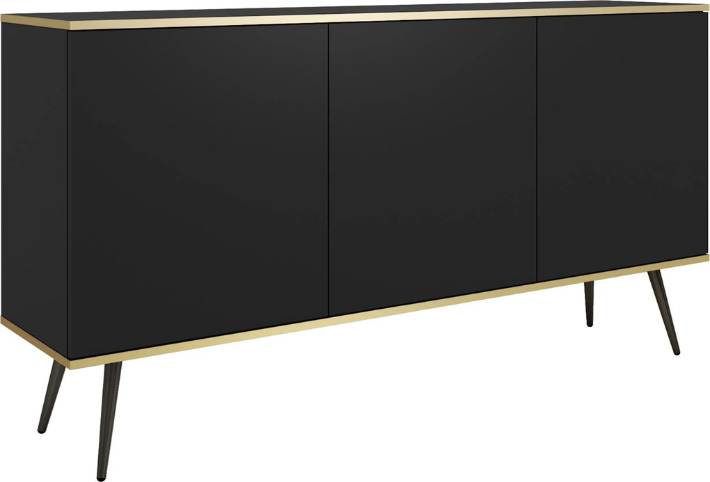 Komoda VENEZIA 160 cm do Salonu Sypialni Czarny