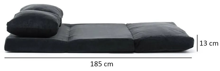Sofa rozkładana Taida czarna