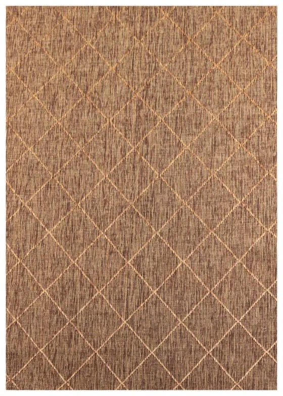Dywan zewnętrzny Zagora Romby ceglany 80 cm x 150 cm