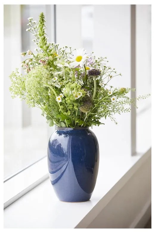 Ciemnoniebieski kamionkowy wazon (wysokość 25 cm) Gastro Dark Blue – Bitz