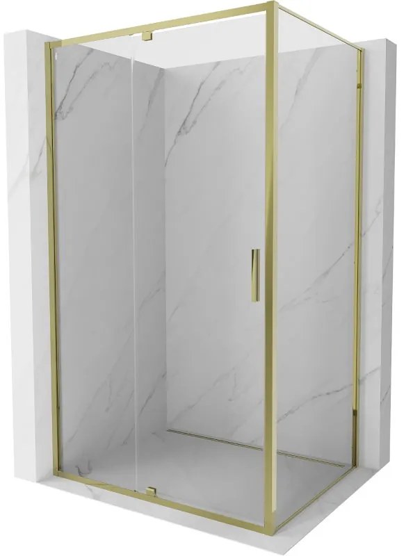Mexen Exo kabina prysznicowa uchylna 140 x 95 cm, transparent, złota - 819-140-095-50-00