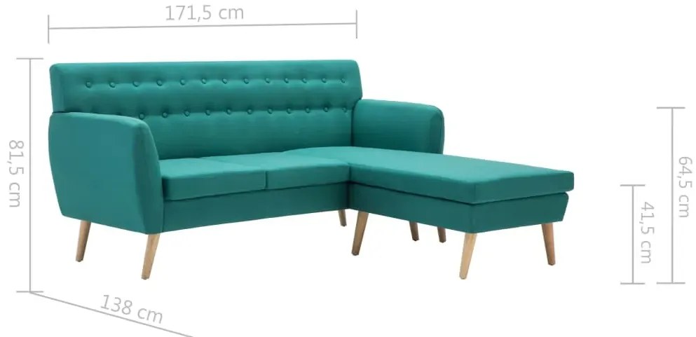 Tapicerowana pikowana sofa Kova 2G - zielona