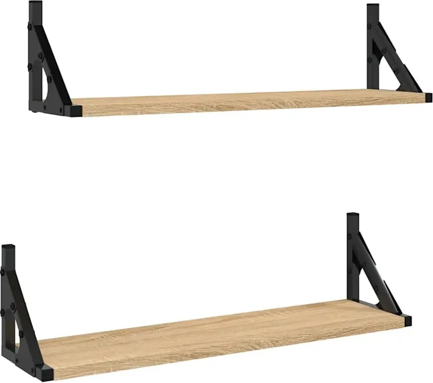 Zestaw dwóch półek 60 cm dąb sonoma D6-L15