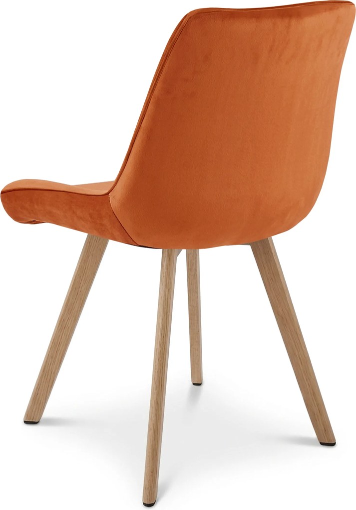 Krzesło do jadalni SORIA VELVET, terakota