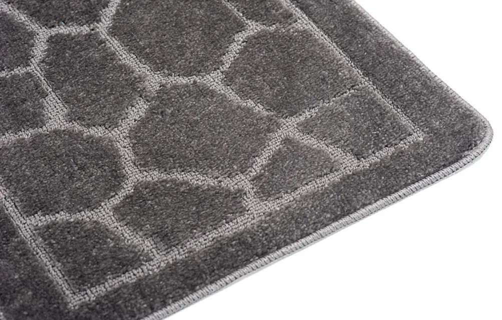 Designerski szary komplet dywaników łazienkowych G9-W31