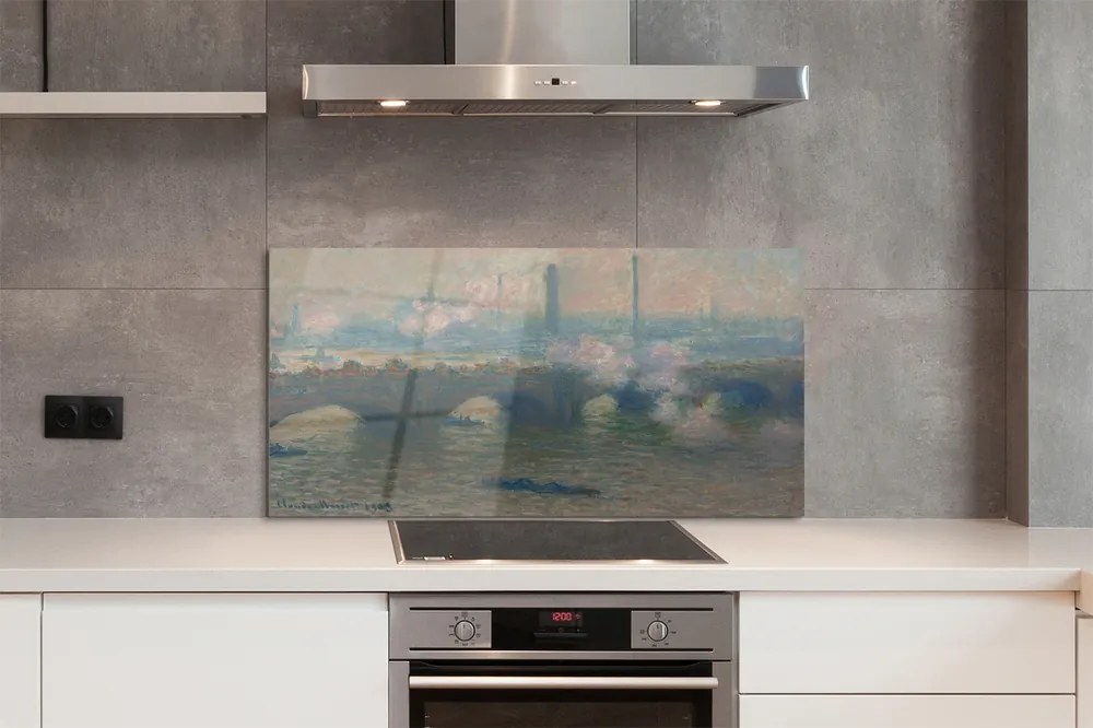 Szklany Panel Most w Waterloo - Claude Monet