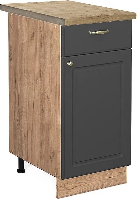 Szafka dolna do kuchni antracytowo-złoty 40x60x82 fame-line