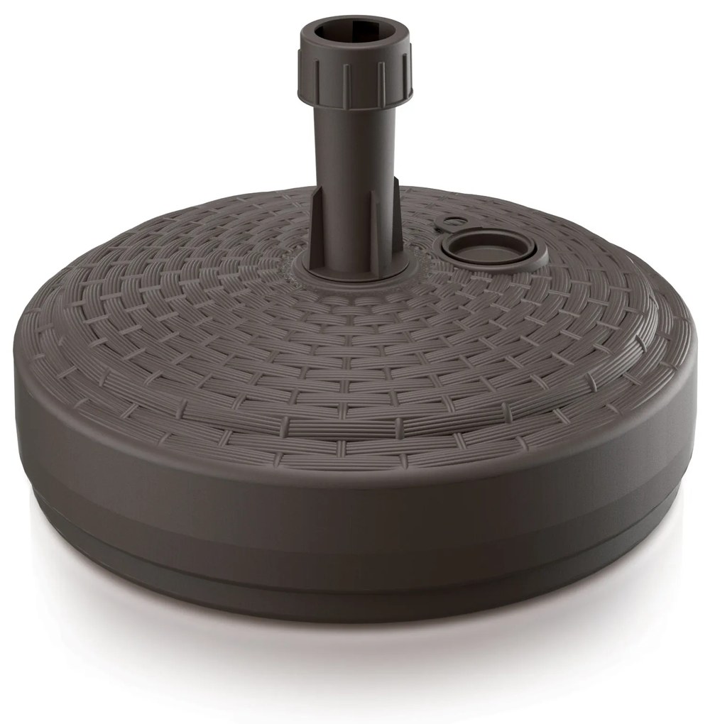 Podstawa parasola okrągła 39 cm brązowa rattan PROSPERPLAST