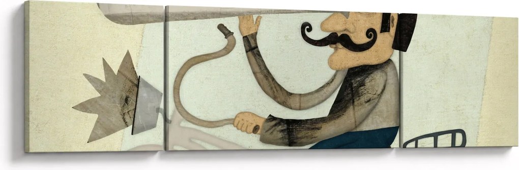 Obraz - Astronom na rowerze (170x50 cm)