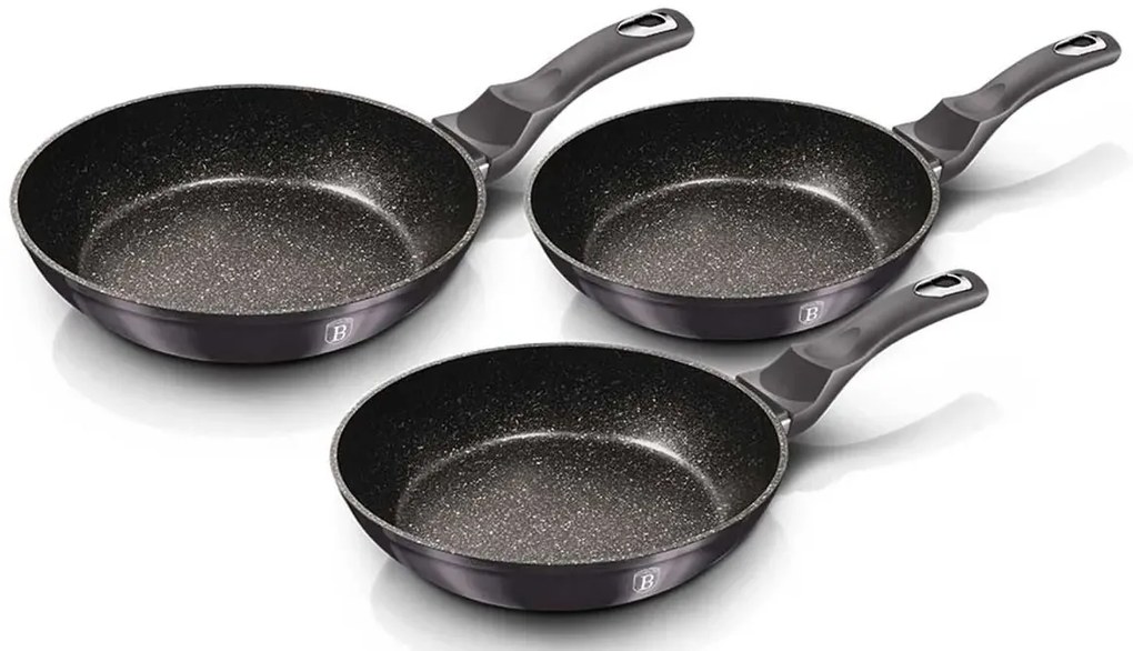 Komplet 3 patelni granitowych na każdy typ kuchenki D6-T95