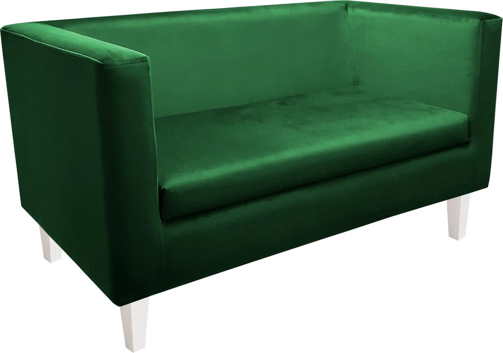Sofa Monaco : Kolor nogi - Biała, Kolor tkaniny - VELVET - MG25, Typ tkaniny - Velvet, Wysokość nogi - 15 cm