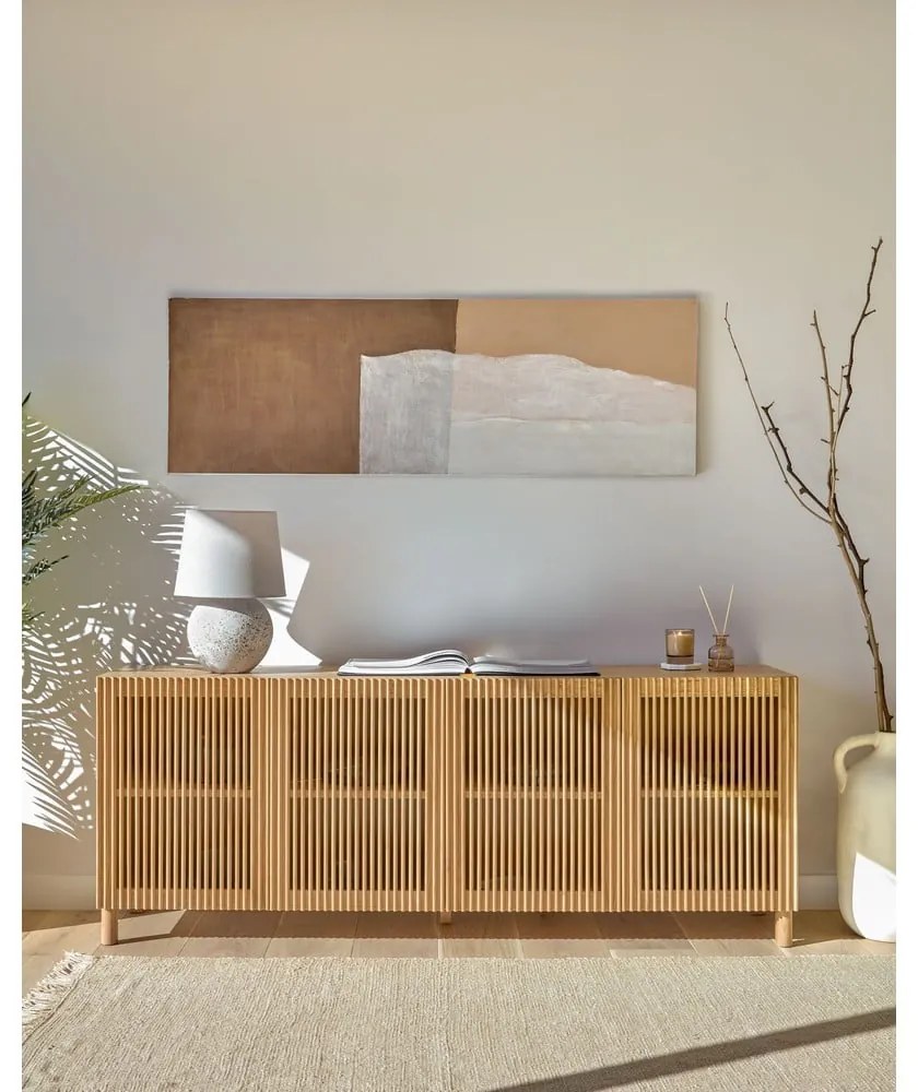 Niska komoda w dekorze dębu 180x72 cm Beyla – Kave Home