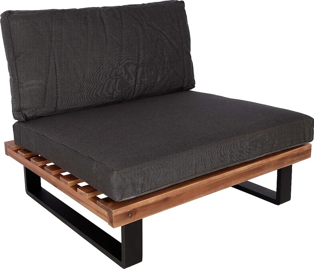 Fotel wypoczynkowy MCW-H54,  brąz, ciemnoszara tapicerka