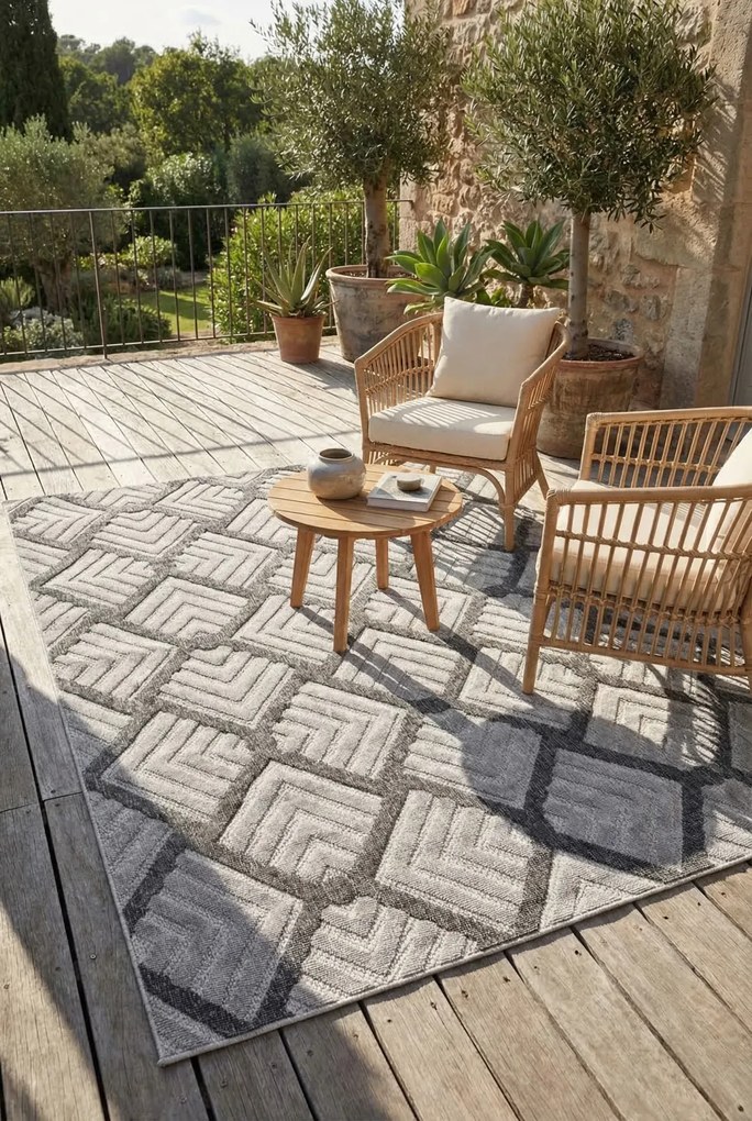 Jasnoszary dywan na taras E6-L72