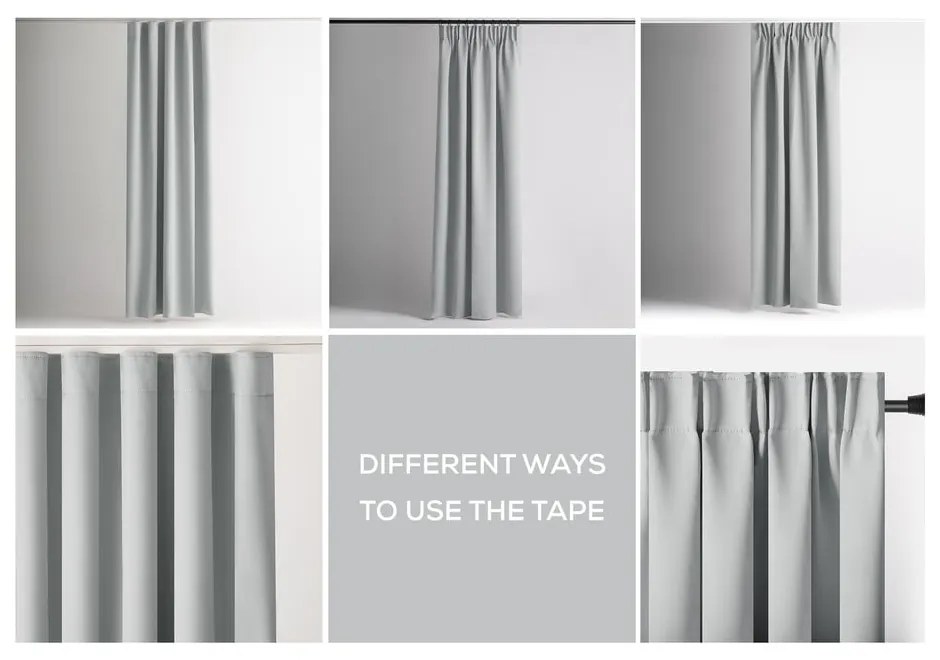 Jasnoszara zaciemniająca zasłona termiczna 140x270 cm Pleat – Restilo
