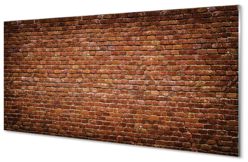 Szklany Panel Cegła mur vintage