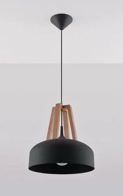 Czarna industrialna lampa wisząca - EX516 T0-R82