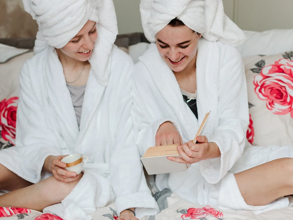 Szlafrok frotte Deluxe biały Wielkość: L