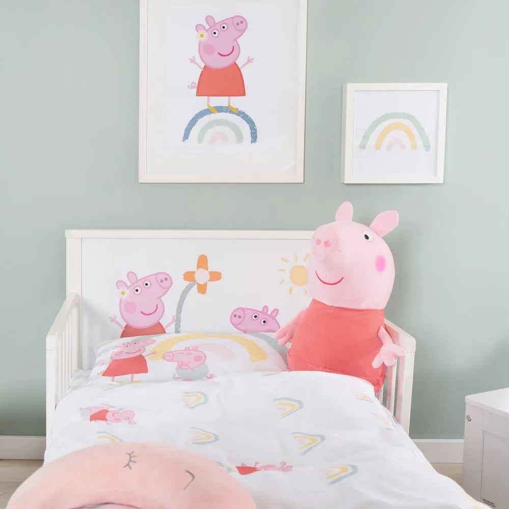 Białe łóżko dziecięce 70x140 cm Peppa Pig – Roba