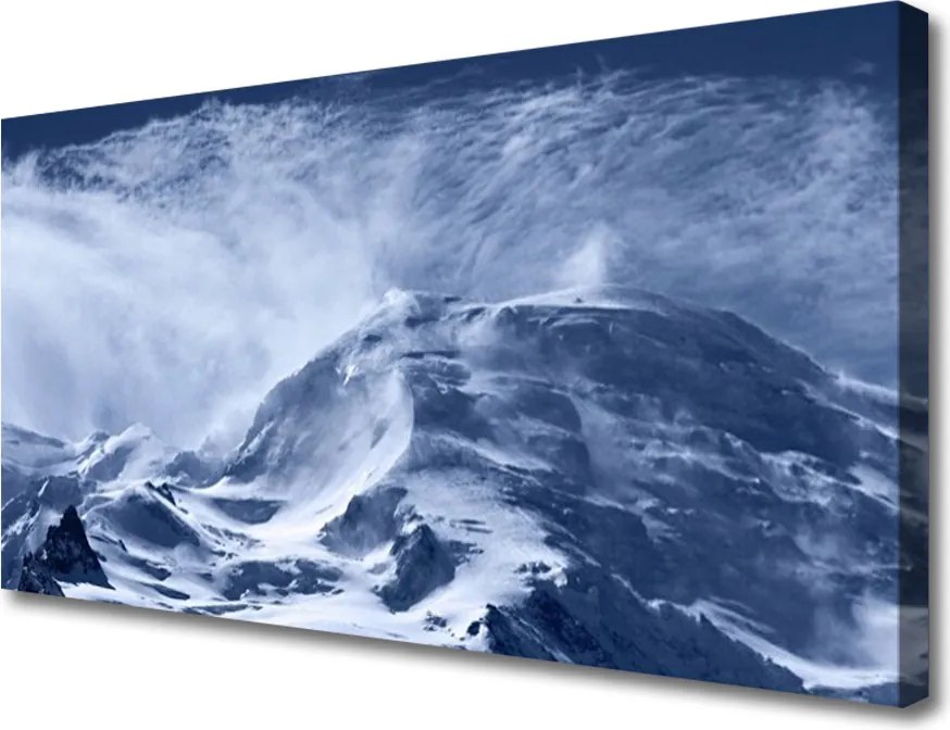 Obraz canvas na ścianę Zamglone Szczyty Alp