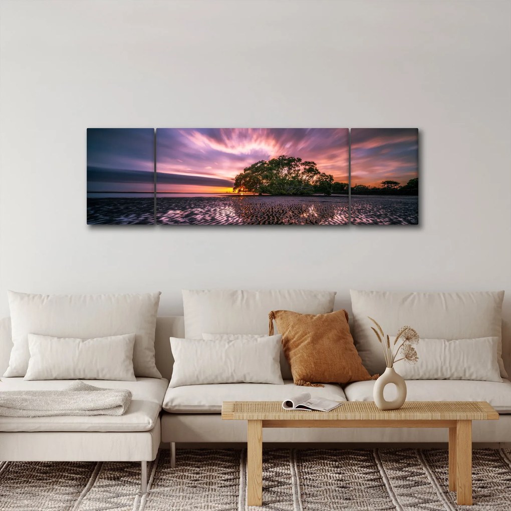 Obraz drzewa na plaży (170x50 cm)