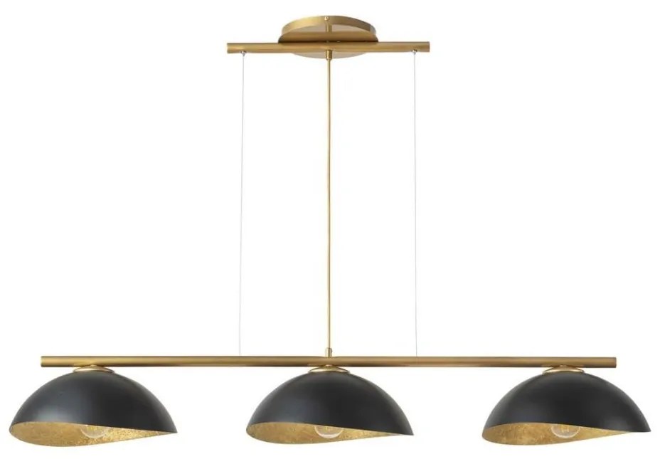 Lampa wisząca SOLAR 3xE27/60W/230V złota na linkach