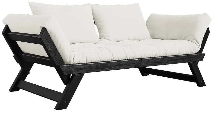 Sofa rozkładana z jasnobeżowym obiciem Karup Design Bebop Black/Natural