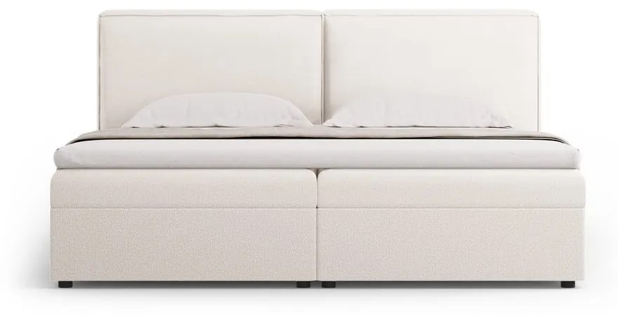 Kremowe łóżko boxspring ze schowkiem 140x200 cm Arendal – Cosmopolitan Design