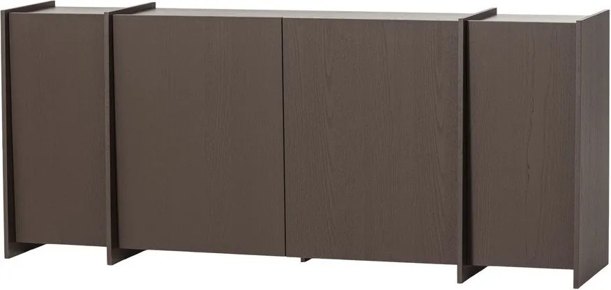 Ciemnobrązowa komoda w dekorze jesionu 200x85x44 cm Brock – WOOOD