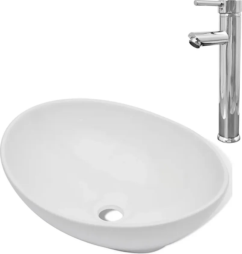 Komplet umywalki nablatowej z baterią F8-T14